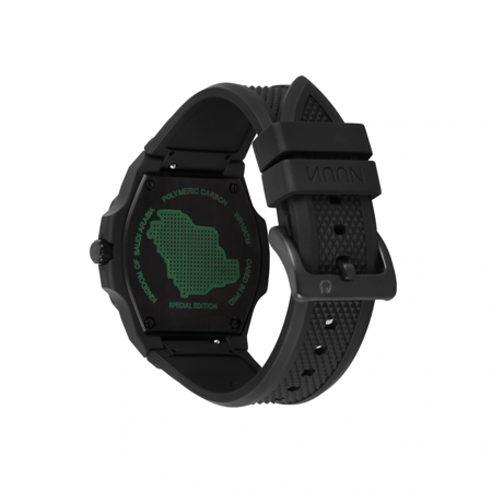 ساعة نون - السعودية للأطفال - أسود /أخضر