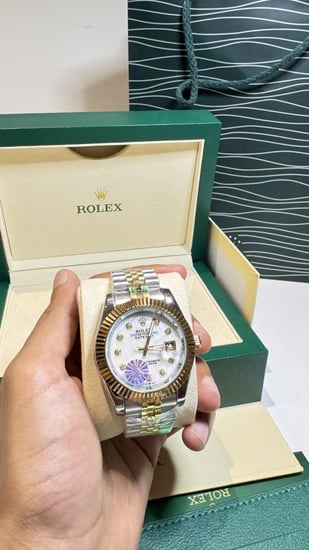 رولكس ديت جست جامبو اطار ذهبي