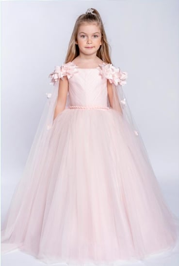 فستان بناتي بجيبون فخم 2 الى 11 سنه