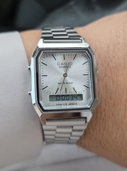 ساعة كاسيو casio vintage رصاصي