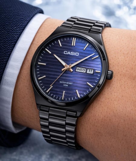 ساعة كاسيو casio MTP كحلي