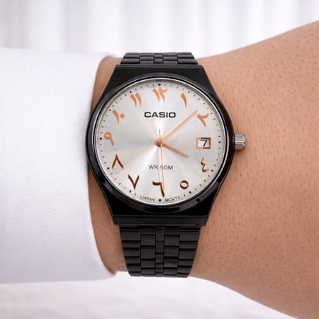 ساعة كاسيو casio MTP ارقام عربية ابيض