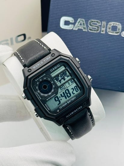 ساعة كاسيو AE-1200WH جلد اسود