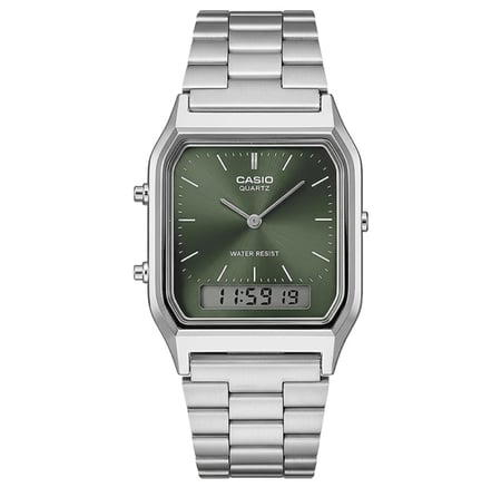 ساعة كاسيو casio vintage اخضر