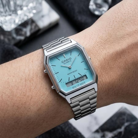 ساعة كاسيو casio vintage ازرق