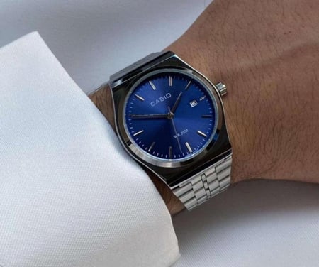 ساعة كاسيو casio MTP كحلي