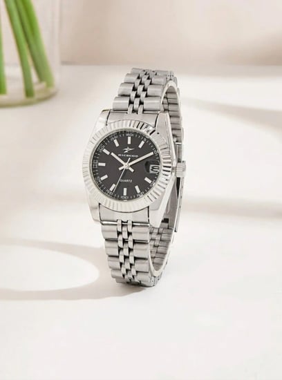 ساعة نسائية LOZENA باللون الفضي داخلي الأسود