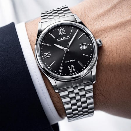 ساعة كاسيو casio MTP اسود