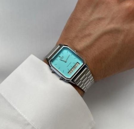ساعة كاسيو casio vintage ازرق