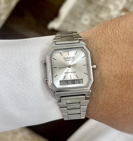 ساعة كاسيو casio vintage رصاصي