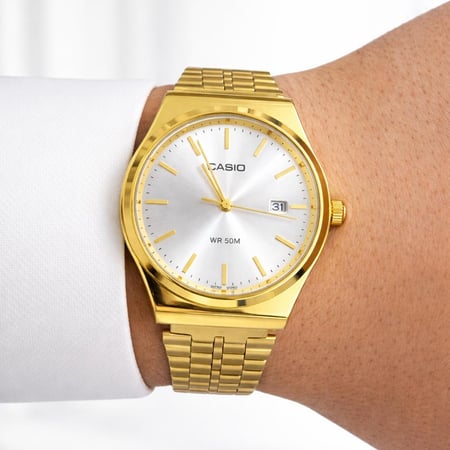 ساعة كاسيو casio MTP  ابيض