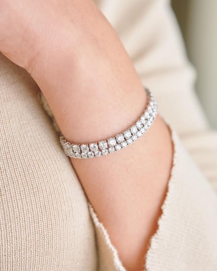 الماس مخبري - اسوارة تنس حجم ٣ مم