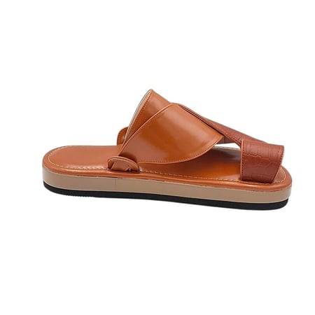 حذاء شرقي  جلد التمساح عسلي