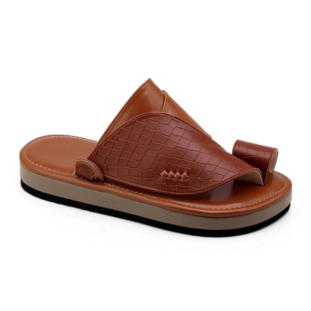 حذاء شرقي  جلد التمساح عسلي