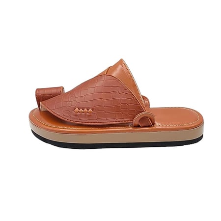 حذاء شرقي  جلد التمساح عسلي