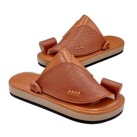 حذاء شرقي  جلد التمساح عسلي