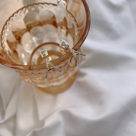 حلق دابموند كلاس من الفضة المطلية بالذهب