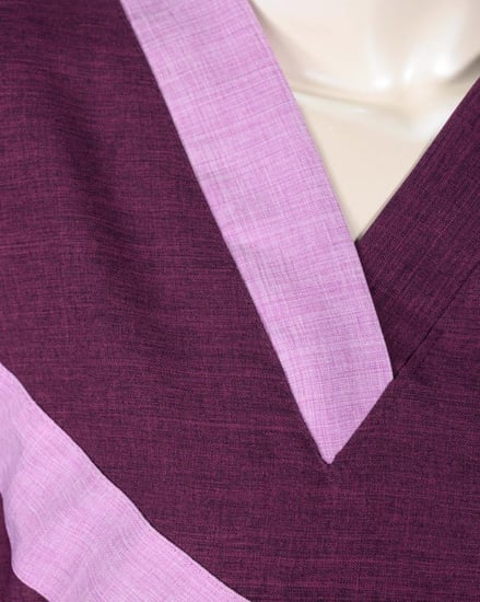 طقم زي عامله للمنزل بنفسجي غامق