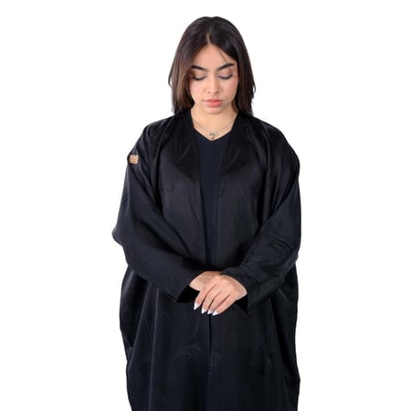 عباية سوداء منقشة أنيقة F