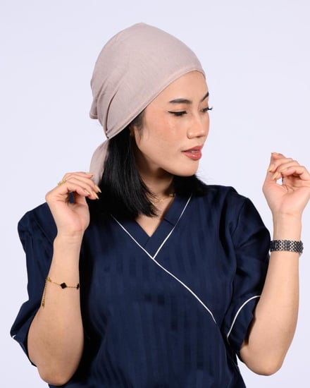 طاقيه رأس سادة بربطه من الخلف