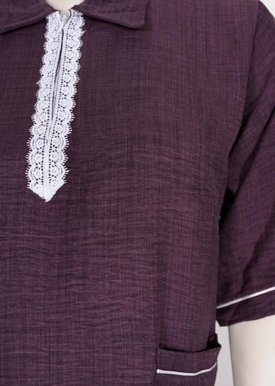 يونيفورم مريح بتطريز دانتيل جامبو