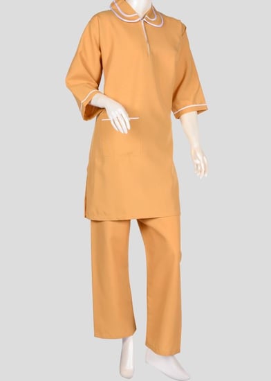 طقم عاملات منزلية مقاسات جامبو كويتي بياقة أنيقه الخامه قطن وبوليستر