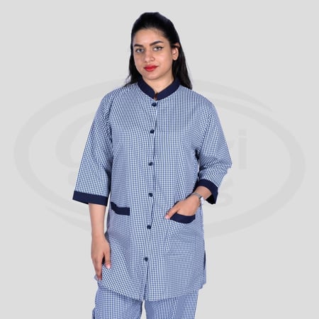 بدلة عاملات كاروهات مريح وأنيق