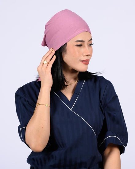 طاقية رأس سادة بربطه من الخلف