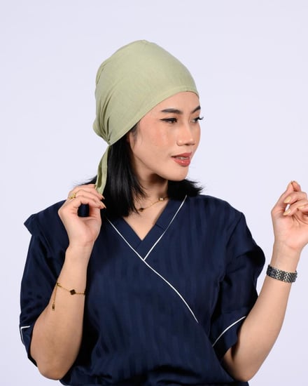 طاقيه رأس سادة بربطه من الخلف