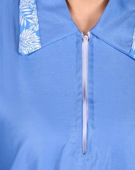 زي عاملة كويتي بسحاب بنقشه ناعمه