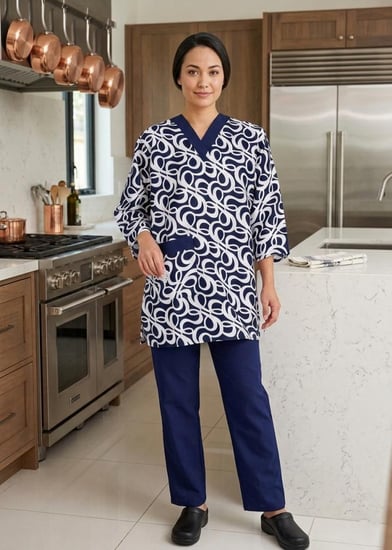 زي عاملات منزلية قطعتين بتصميم مودرن