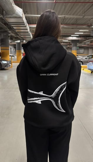 BLACK HOODIE OVER SIZE