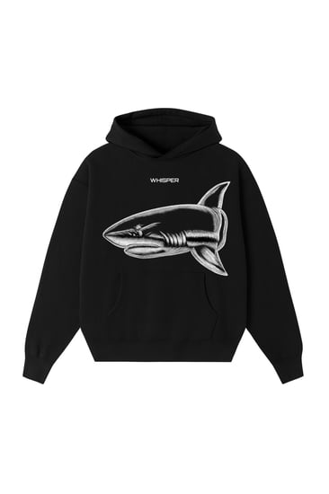 BLACK HOODIE OVER SIZE