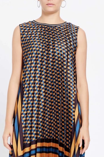 فستان ستان صيفي متعدد الألوان