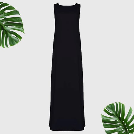 فستان عباية بقماش كريب ملكي