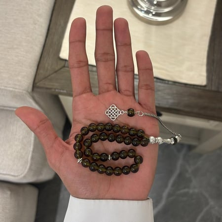 سبحة بكلايت - نسائية زيتي شفاف