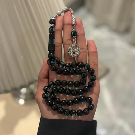 سبحة بكلايت - شفاف زيتي حرباء