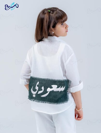 قميص كتان كم طويل