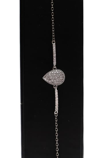 سوار shɛl الفضي مرصع بالزيركون الالماسي نسائي