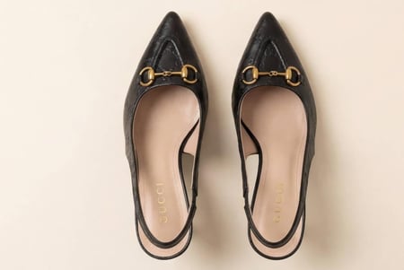 كعب نسائي من ماركة جوتشي GUCCI بكعب عالي تصميم فاخر ماستر كوالتي