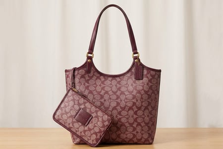 حقيبة كوتش نسائية – Canvas Signature مع محفظة مرفقة  . ماستر كوالتي