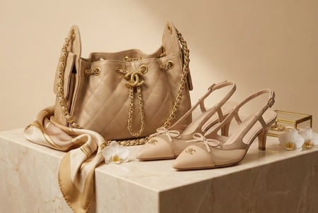 طقم شانيل النسائي الفاخر – أناقة فرنسية خالدة ماستر كوالتي.