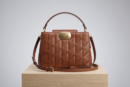 حقيبة كوتش نسائية أنيقة – جلد مبطن وسط 24cm . ماستر كوالتي