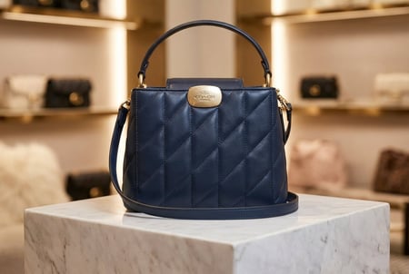 حقيبة كوتش نسائية أنيقة – تصميم مبطن صغير 20cm . ماستر كوالتي