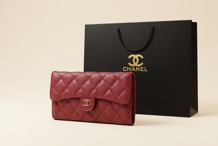 محفظة Chanel نسائية فاخرة كبير  بتصميم كلاسيكي ماستر كوالتي