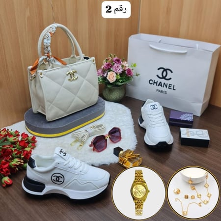 طقم شنطه نسائي ماركة شانيل