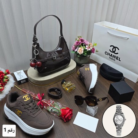 طقم هدايا نسائية ماركة شانيل 3 الوان