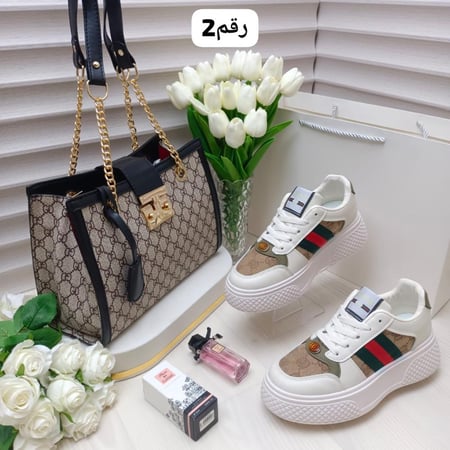 طقم شنطة نسائي خامه جلد