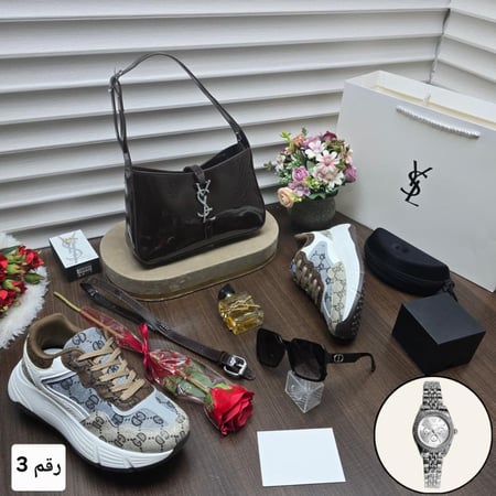 طقم شنطه نسائي ماركة لويس فيتون