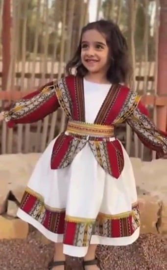 فستان بناتي بقماش سدو-متجر ساجي